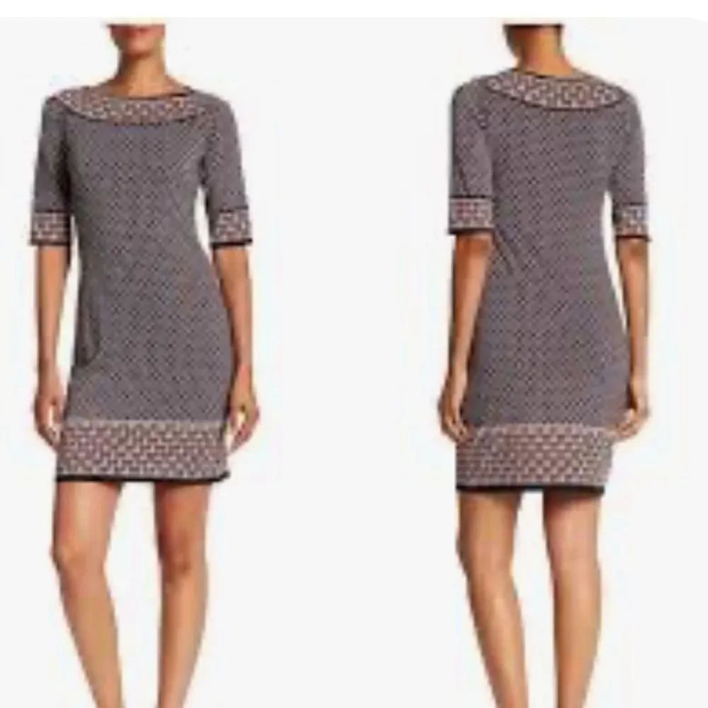 Max Studio Red and White Sheath Dress with Bateau Neckline new with tags- small